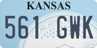 KS license plate 561GWK