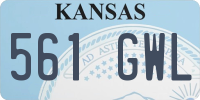 KS license plate 561GWL
