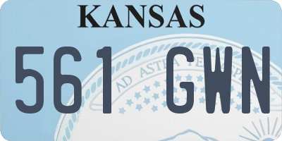 KS license plate 561GWN