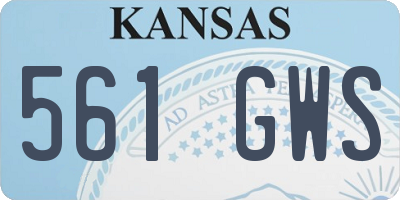 KS license plate 561GWS