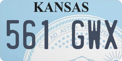 KS license plate 561GWX