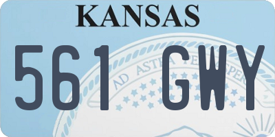 KS license plate 561GWY