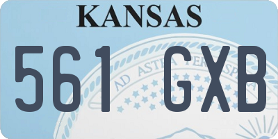 KS license plate 561GXB