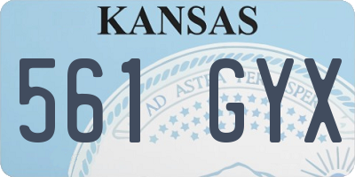 KS license plate 561GYX