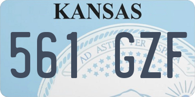 KS license plate 561GZF