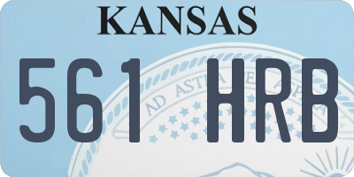 KS license plate 561HRB