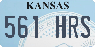 KS license plate 561HRS