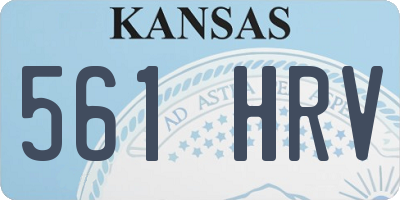 KS license plate 561HRV