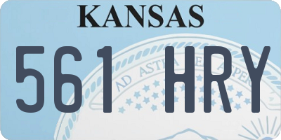 KS license plate 561HRY