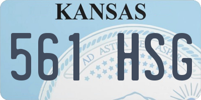 KS license plate 561HSG