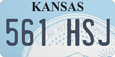 KS license plate 561HSJ