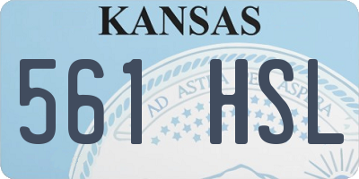 KS license plate 561HSL