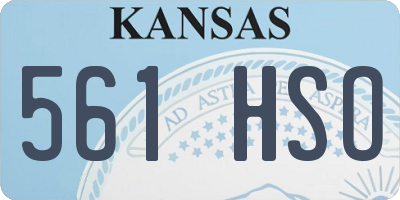 KS license plate 561HSO