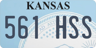 KS license plate 561HSS