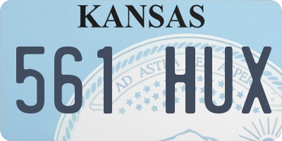 KS license plate 561HUX