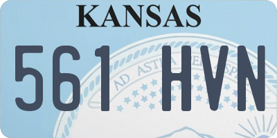 KS license plate 561HVN