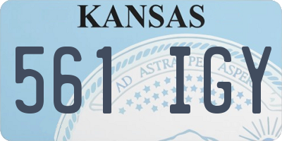 KS license plate 561IGY