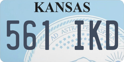 KS license plate 561IKD