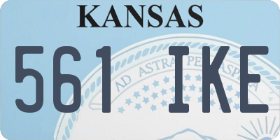 KS license plate 561IKE