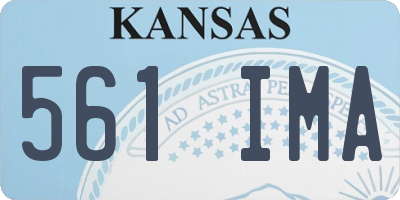 KS license plate 561IMA