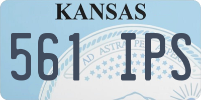 KS license plate 561IPS
