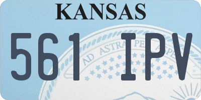 KS license plate 561IPV