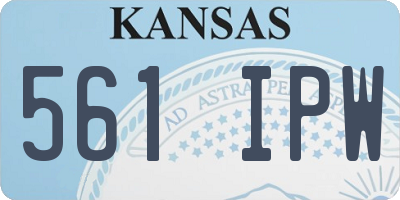 KS license plate 561IPW