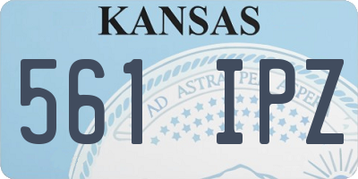 KS license plate 561IPZ