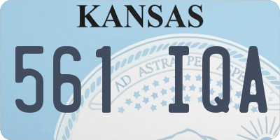 KS license plate 561IQA