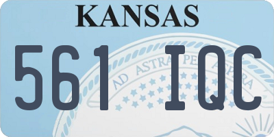 KS license plate 561IQC