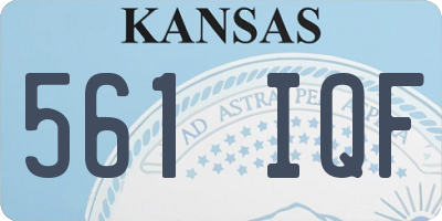 KS license plate 561IQF