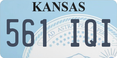 KS license plate 561IQI