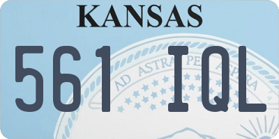 KS license plate 561IQL