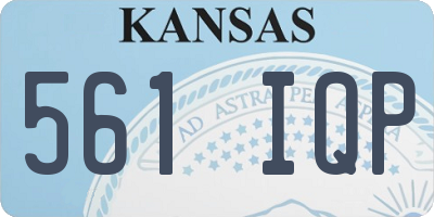 KS license plate 561IQP