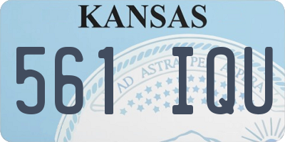 KS license plate 561IQU