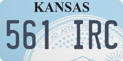 KS license plate 561IRC