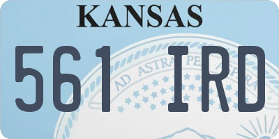KS license plate 561IRD