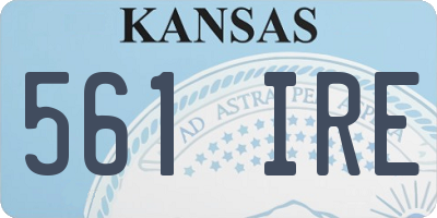 KS license plate 561IRE