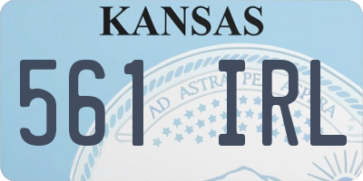 KS license plate 561IRL