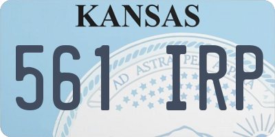 KS license plate 561IRP