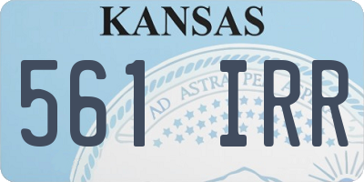 KS license plate 561IRR
