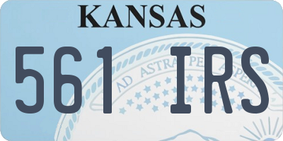 KS license plate 561IRS