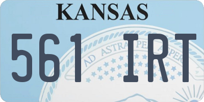 KS license plate 561IRT