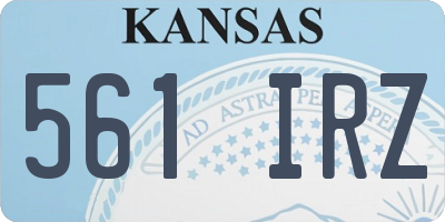 KS license plate 561IRZ