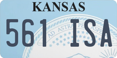 KS license plate 561ISA