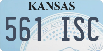 KS license plate 561ISC