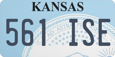KS license plate 561ISE