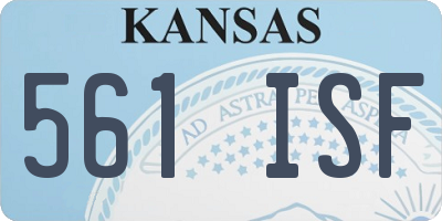 KS license plate 561ISF