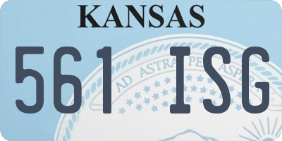 KS license plate 561ISG