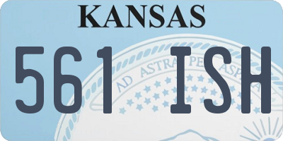 KS license plate 561ISH